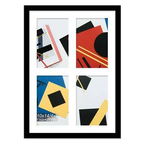 lot 12079 image: Fxojyvo 4x6 Picture Frame Collage, Display 4 4x6 Picture Collage or 10x14 Photo Only Without Mat, Light Weight and High Transparent Frame for Wall - 1 PackBlack4-Openings