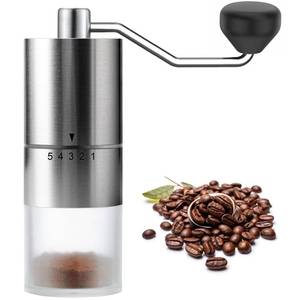 lot 12080 image: EZLucky Portable Manual Coffee Grinder - Ceramic Conical Burr with 5 Adjustable Settings for Grinding, Perfect for Espresso Enthusiasts at Home, Office, or Camping