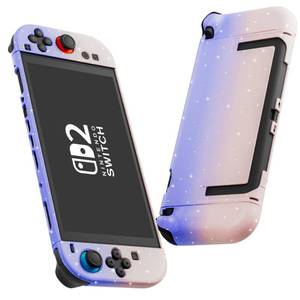 lot 12109 image: FUNDIARY Glitter Protective Case for Nintendo Switch 2 with Pink Purple Gradient Desgin, Shock-Absorbing and Scratch-Resistant Dockable Cover Case Accessories for Switch 2 Console & Joycons Controller