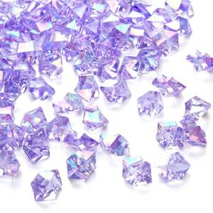 lot 12114 image: DomeStar 150PCS Purple Fake Ice, Fake Diamonds Sparkling Plastic Gems Vase Fillers for Centerpieces Wedding Party Decoration Table Scatter Display