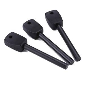 lot 12122 image: Fostar 3 PCS Tactical Ferro ( Ferrocerium ) Rods, Bushcraft Flint Fire Starter with Easy Grip Handle, 516 Inch Thick Waterproof Fire Steel Magnesium Camping Tool Kit (Black)