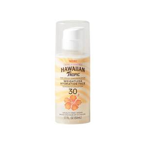 lot 12130 image: Hawaiian Tropic Weightless Hydration Lotion Sunscreen for Face SPF 30, 1.7oz  Travel Size Sunscreen Lotion, Beach Essentials, Sun Protection, Travel Sunblock Face, Summer Essentials, 1.7 fl oz