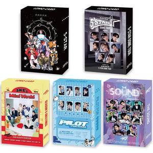 lot 12354 image: eTel Like 5 Pack275 Pcs Stray Kids 5 Star Lomo Card Photocards Greeting Card with Postcards Box