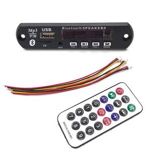 lot 12361 image: HiLetgo 12V MP3 WMA Audio Bluetooth Decoding Board wSD Card SlotUSBFMRemote Decoding Module for Car with LCD Display and Remote Controller