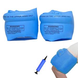 lot 12365 image: 2 Pack Inflatable Arm Floaties Swim Arm Bands Swimming Tube Floater Water Wings for Adult