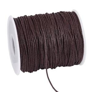 lot 12370 image: PH PandaHall 1mm Waxed Cord,100 Yards Waxed Cotton Cord Dark Brown Waxed Thread Beading String Waxed Craft String for Bracelet Necklace Jewelry Waist Beads Making Crafting Beading Macrame