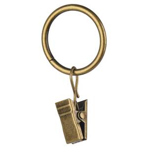 lot 12371 image: 30 PCS Antique Brass Clips Curtain Hooks for Curtain Rod, This Small Drapery Curtain Ring with Clips Hook Fit Up to 0.40.75 -inch Drapery Panel