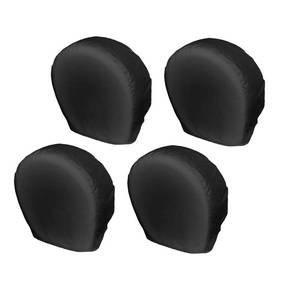lot 13018 image: Explore Land Tire Covers 4 Pack - Tough Wheel Protector for Truck, SUV, Trailer, Camper, RV Universal Fits Tire Diameters 29-31.75 inches, Black