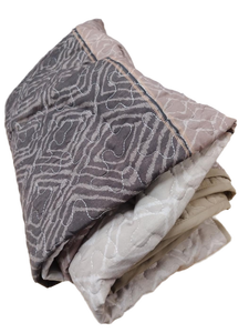 lot 13025 image: Decorative Blanket with Embroidered Pattern 66in x 88in