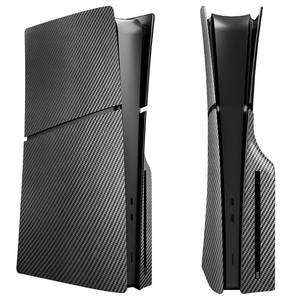 lot 14022 image: Carbon Fiber Pattern Console Case Replacement for PS5 Slim Disc Edition Version Faceplate Gaming Accessory Anti Scratch Cover (Disc Version)