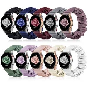 lot 14026 image: Compatible with Samsung Galaxy Watch 7654Active 2FE Bands - 40mm44mm, 20mm Quick Release Scrunchie Strap - Stretchy Cute Elastic Fabric Bands (10-Pack) Women