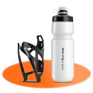 lot 14389 image: Bike Water Bottle Cage with Bottle, Durable Ultralight Plastic Water Drink Holder Rack, Lightweight PC Water Bottle Holder for Bicycle, Cycling Bottle Holder Cages for MTB, Road Bike(White)
