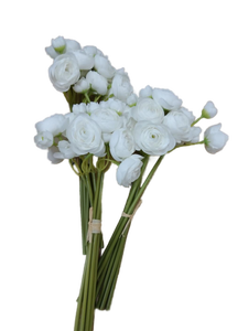 lot 14418 image: White Ranunculus Artificial Flower Bunch
