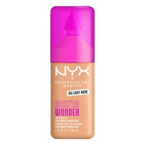 lot 14423 image: NYX PROFESSIONAL MAKEUP Make Em Wonder Liquid Foundation, 24HR Foundation Makeup With A Soft Matte Finish, Buildable Full Coverage - 09 Light Nude