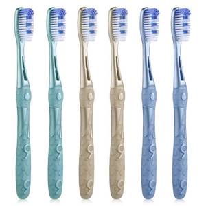 lot 14453 image: Oralphi Medium Toothbrushes for Adults, Whitening Toothbrush with Spiral Medium Bristles for Smoke Tea Coffee Stain, Deep Plaque Removal, Rounded Bristle Tips for Gentle Cleaning