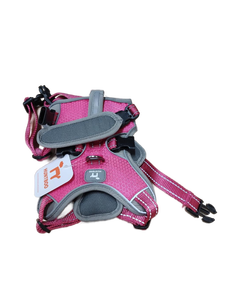 lot 14481 image: Pink and Gray Dog Harness with Adjustable Straps