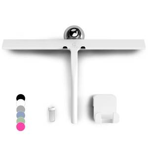 lot 14494 image: G�TEWERK Silicone Shower Squeegee for Glass Doors & Mirrors with Stainless Steel Core, Streak-Free & No-Squeak Window Cleaning, 3-in-1 No-Drill Mount (HookSuctionAdhesive),White, 15 Inches