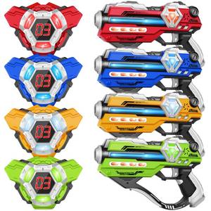 lot 15052 image: Tag Guns Set of 4 Laser Tag with Digital LED Score Display Vests for Teens, Family and Adults Fun,Birthday Gift Toys for Kids Ages 6 7 8 9 10 11 12Year Old Boy & Girls