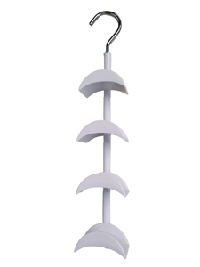 lot 15055 image: VEENHAP White Handbag Closet Organizer with Chrome Hook