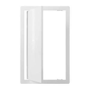 lot 16256 image: VezoWorks 10x16 Access Panel for Drywall and Ceiling �� White ABS Plastic Door Panel, Wall Hole Cover Plate - Rustproof, Easy Access and Installation, Hinged Door for Plumbing, Network Cables and HVAC