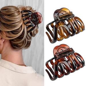lot 16265 image: Octopus Hair Claw Clips for Thick Hair 3.6 Large Octopus Claw Clips for Womens Long Hair (2 Pcs, Solid Tan and Pink) see actual item photo