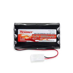 lot 16267 image: Tenergy 9.6V Flat NiMH Battery Packs for RC Car, High Capacity 8-Cell 2000mAh Rechargeable Battery Pack, Replacement Hobby Battery Pack with Standard Tamiya Connectors