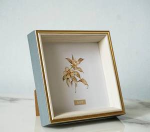 lot 16268 image: PLUSCHEN 5x5 Blue Beige Square Picture Frame, 5x5 Resin Photo Frame, Wall and Desktop Display Picture Frame, Plexiglass