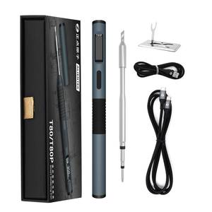 lot 16281 image: ALIENTEK Soldering Iron Kit, 100W Fast Heating T80T80P Digital Soldering Iron PDQC,Type-C Portable Digital OLED Screen Display, Auto Sleep (T80PC2C)
