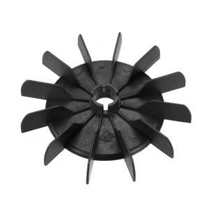 lot 16289 image: uxcell Motor Fan Blade 142mmx18mm Round Shape Bore Black Engineering Plastic with 12 Vanes