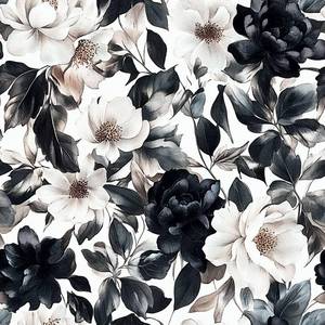 lot 16302 image: KDGHORMY Elegant Vintage Fresh Blooming Floral Wallpaper Self Adhesive Peel and Stick Botanical Leaf Vivid Peony Flowers Contact Paper Removable Waterproof for Bedroom Renter Friendly 17.71x236.2
