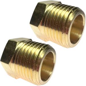 lot 16303 image: 2pcs 38 NPT Male x 14 NPT Female Brass Reducer Hex Bushing Threaded Fitting Adapter by CX WONDERLAND
