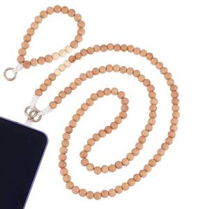 lot 16304 image: PH PandaHall Set of 2 Phone Chain Crossbody Straps, Wooden Beads Crossbody Cellphone Strap Lanyard Wrist Strap Phone Purse Chains with Alloy Clasps for Men Women Gift Shopping Travel Party