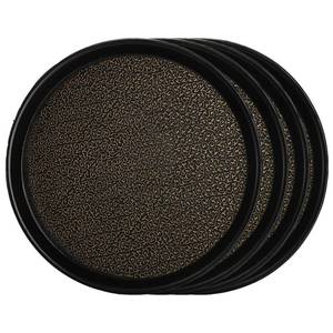 lot 16317 image: Frcctre 4 Pack 12 Inch Plastic Serving Tray, Round Non-Slip Restaurant Serving Trays Cafeteria Food Service Tray for Home, Party, Events