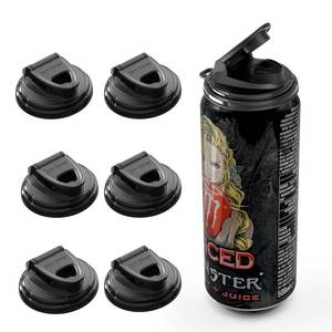lot 16318 image: 6-Pack Soda Can Lids �� Reusable BPA-Free Can Covers for Soda, Beer & Energy Drinks, Universal Fit 202206 Cans (2.08 & 2.32IN Rims), Helps Keep Drinks Fresh & Clean