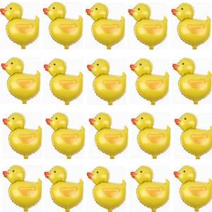 lot 16330 image: 20 Pcs Mini Duck Foil Balloon 16.9 inch Mylar Balloons Farm Theme Party for Childrens Birthday Party, Baby Shower, Wedding Party