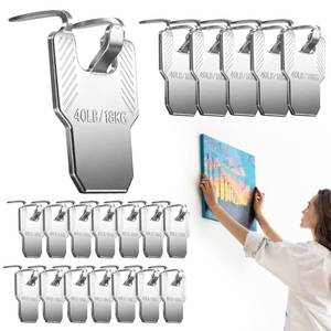 lot 16334 image: GCXIXPY Claw Drywall Picture Hanger, 20 Pcs Heavy Duty Picture Hooks on Drywall and Concrete Wall, No Damage Wall Picture Frame Hanging Hooks for Mirror Photo Poster Painting Room Office Decor