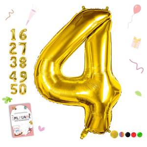 lot 16336 image: Smlpuame 40 inch Number Balloon 0-9 Gold Large Number 4 Balloons,Digital Balloons for Birthday Party Celebration Decorations Supplies, Helium Foil Number Balloons for Wedding Anniversary