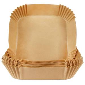 lot 16342 image: BYKITCHEN Parchment Paper, Square Liners for Baking Roasting Microwave, 50Pcs 8 Inch Filter Paper, Compatible with Corsori, Ninja, Cuisinart Air Fryer and More