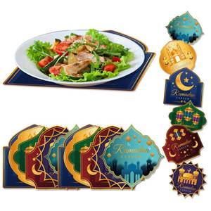 lot 16344 image: Ramadan Paper Placemats Disposable Decorative Colorful Table Mats Six Styles for Ramadan Mubarak Eid Birthday Wedding Dinner Party Supplies Table Decor(30 Pack)