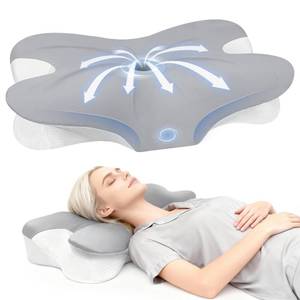 lot 17654 image: BNXIANG Cervical Neck Pillow for Neck Pain Relief and Sleeping, Ergonomic Contour Memory Foam Pillow with Breathable Pillowcase, Neck Support Pillow for Side, Back, Stomach Sleepers