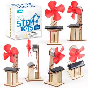 lot 18196 image: 6 Pack STEM Science Kits for Kids Age 8-12, Solar Powered Fan 8-10, STEM Building Toys for Boys Girls Classroom Gifts, Electronic Motor Assembly Solar Kit, DIY Crafts Engineering Experiments