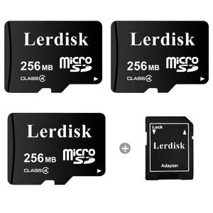 lot 18198 image: Lerdisk Factory Wholesale 3-Pack Micro SD Card 256MB Class 4 in Bulk Small Capacity Produced by 3C Group Authorized Licencee (256MB Small Capacity, NOT GB, too small to use in camera or phone)