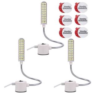 lot 18206 image: harmiey Sewing Machine Light Gooseneck Work Light with Magnetic Mounting Base, White Soft Light for Lathes, Drill Presses, Workbenches (3PACK)
