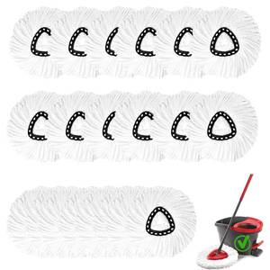 lot 18210 image: 20PCS Spin Mop Replacement Head,100% Microfiber Mop Heads Replacements Compatible with Triangle Spin Mop,360 Degree Round Spin Mop Replacement Head for Easy House Cleaning Floor Mopping