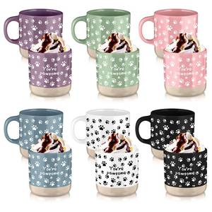 lot 19346 image: Meanplan 6 Pcs Dental Hygienist Appreciation Week Gifts Bulk 13 oz Dentist Teeth Ceramic Coffee Mugs Dental Hygienist Cups Thank You Gifts for Orthodontic Dentist Assistant Doctor Nurse Office