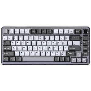 lot 19351 image: YUNZII B75 Mechanical Keyboard,75% Layout with Knob,Hot Swappable RGB Backlit Gasket Mounted, Creamy Typing, Double-Shot PBT Keycaps,Cherry Profile,for WinMac(Dark Grey, Milk V2 Linear Switch)