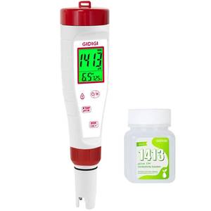 lot 19371 image: pH Meter for Hydroponic Water,Digital EC ppm Tester for Nutrients,pH TDS Reader 4 in 1 with 1413 �scm Calibration Solution,High-Sensitivity Backlit Display for Drinking Water,DWC,Indoor Plants
