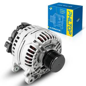 lot 19390 image: PHILTOP Alternator Compatible with Jetta 2006-2014 2.0T2011-2015 2.0L2005-2006 1.9T, Passat 2006-2008 2.0T, GTI 2006-2008, Golf 2010-2014 2.0T Replace 11134N 12V 140Amp CW SC6 6-Groove Pulley