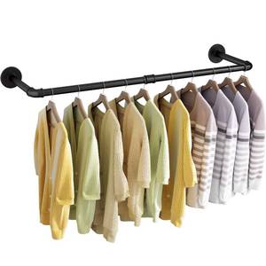 lot 19391 image: UlSpeed Wall Mounted Clothes Rack 31.5in, Industrial Pipe Wall Mount Clothing Rack, Heavy Duty Iron Garment Racks, Space Saver Multi-purpose Hanging Rod for Laundry Room, Closet Storage, 1 Pack
