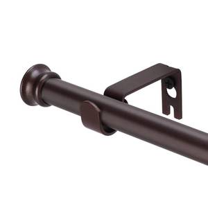 lot 20007 image: Standard Decorative Window Curtain Rods 30 to 45 Inch,58 Inch Diameter Small Curtain Rod Set, Heavy Duty Drapery Rods with Brackets Brown